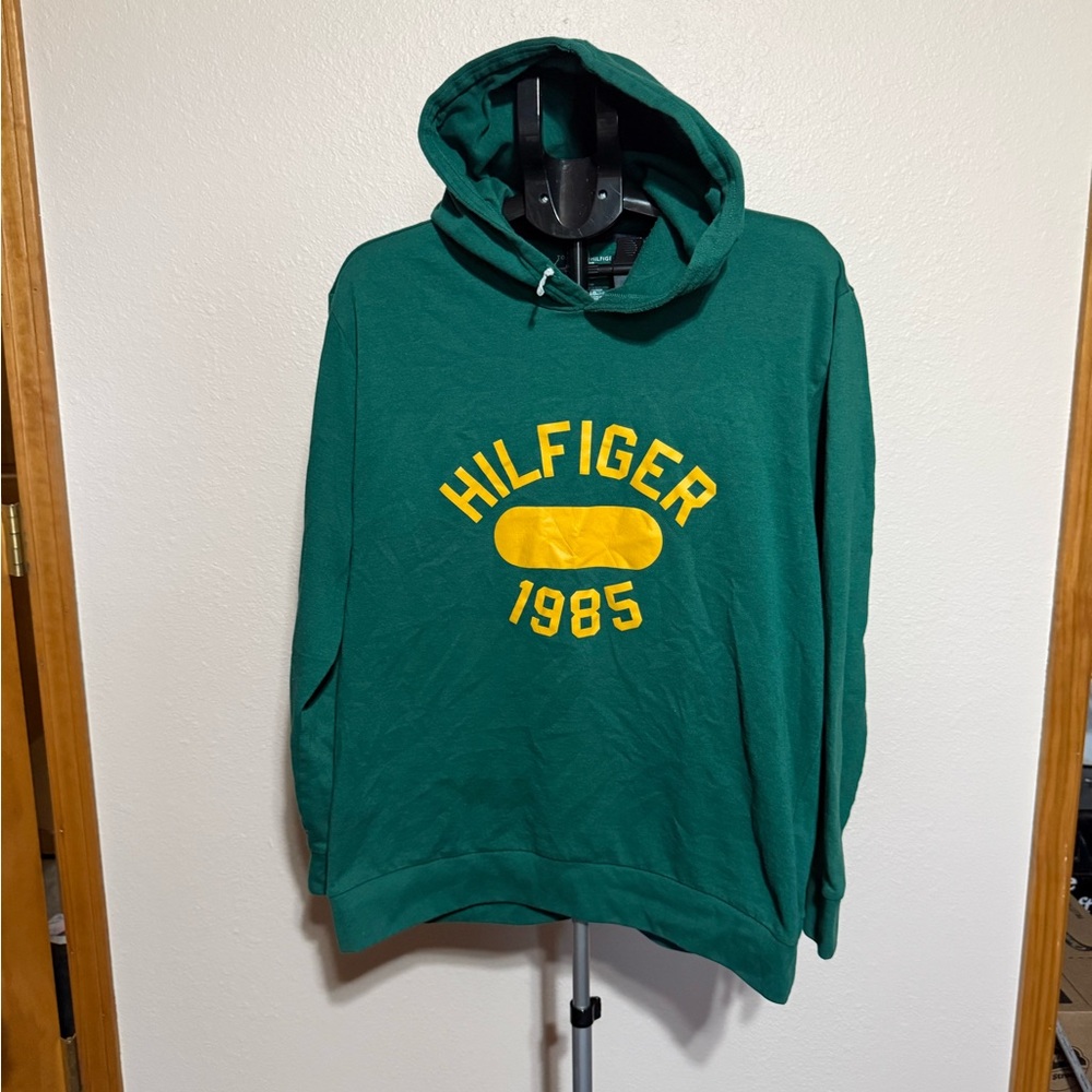 Tommy‎ Hilfiger Green and Yellow Hoodie/Sleepwear
